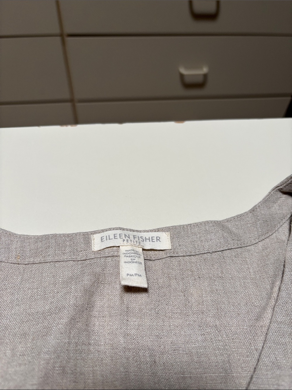 Eileen Fisher Petite Sleeveless Top in Light Taupe